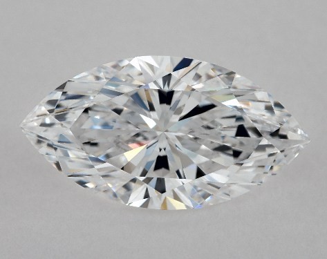This 2.12 carat marquise diamond D color VVS1 clarity has Very Good proportions and a diamond grading report from GIA