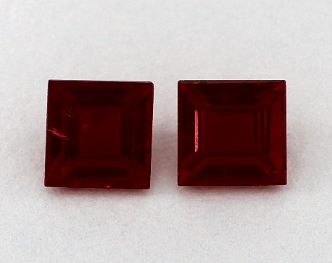  0.70 Carat Ruby   Emerald Gemstone Pairs
