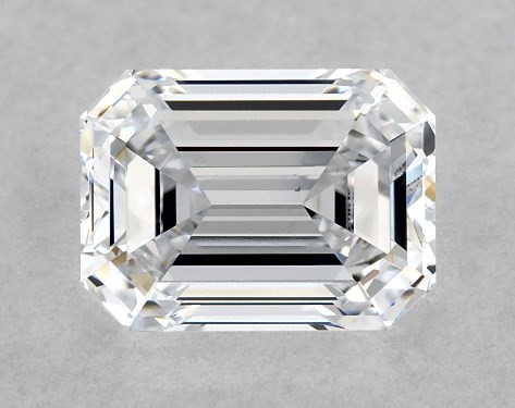 This Lab-Grown diamond 1.18 carat emerald F color VS1 clarity has Very Good proportions and a diamond grading report from IGI
