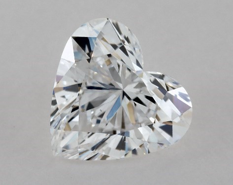 This 0.8 carat heart diamond D color VS1 clarity has Very Good proportions and a diamond grading report from GIA