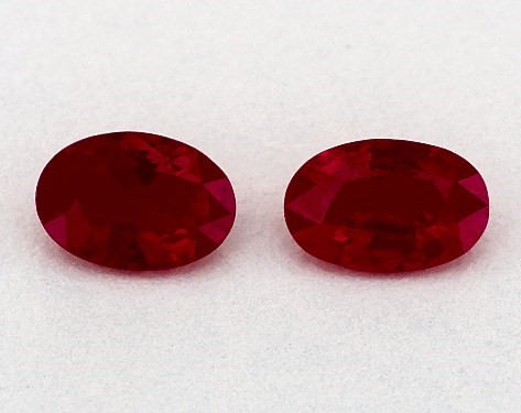  0.86 Carat Ruby   Oval Gemstone Pairs