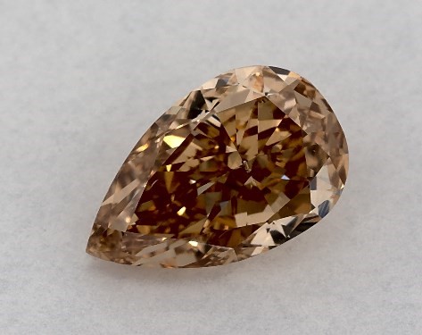  1.50 Carat Orange SI1  pear diamond