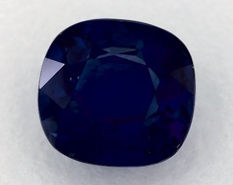 2.31 carat Cushion Natural Blue Sapphire Bow-Tie Channel Set Diamond Engagement Ring