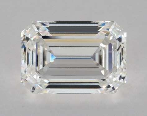 This 2.75 carat emerald diamond F color VS1 clarity has Ideal proportions and a diamond grading report from GIA