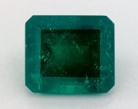 1.76 carat Emerald Natural Green Emerald Pavé Trio Engagement Ring