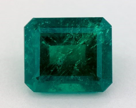 This 1.47 Emerald Green Emerald is sold exclusively by James Allen 