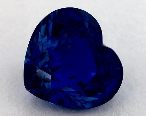 3.19 carat Heart Natural Blue Sapphire Bar Set and Three Sided Pavé Diamond Engagement Ring