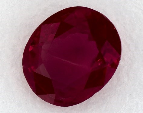 2.41 carat Oval Natural Ruby Falling Edge Pavé Diamond Engagement Ring