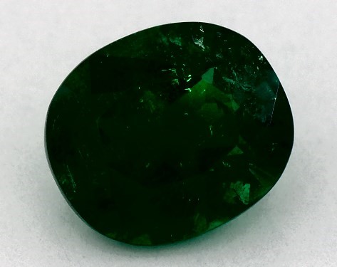 This 1.10 Cushion Green Emerald is sold exclusively by James Allen 