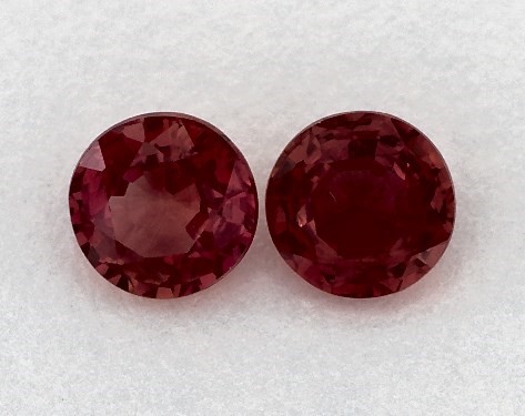 0.75 Carat Pink Sapphire   Round Gemstone Pairs