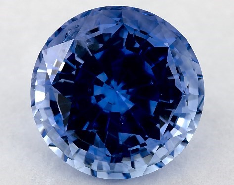 2.33 carat Round Natural Blue Sapphire 2mm Comfort Fit Solitaire Engagement Ring