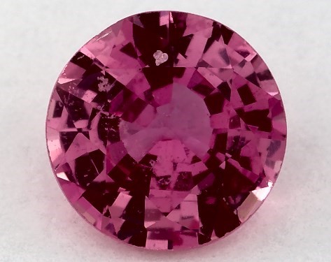 1.04 carat Round Natural Pink Sapphire Pavé Halo and Shank Diamond Engagement Ring (Round Center)