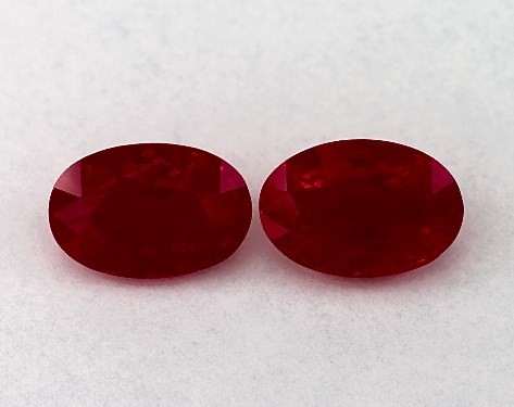  1.12 Carat Ruby   Oval Gemstone Pairs