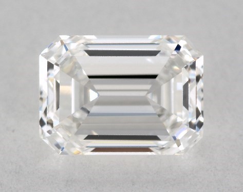This 0.81 carat emerald diamond F color VVS1 clarity has Good proportions and a diamond grading report from GIA