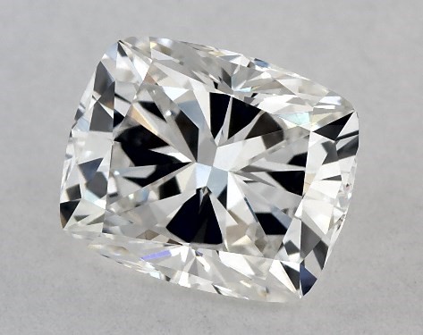 1.32 Carat F-VS1 Cushion Cut Diamond Halo Cushion Outline Pavé Engagement Ring