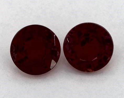  0.82 Carat Pink Sapphire   Round Gemstone Pairs