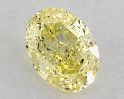 Lab-Created 0.50 Carat Yellow SI1  oval diamond