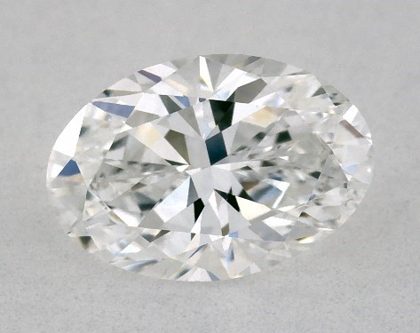 This 0.74 carat oval diamond F color VVS2 clarity has Very Good proportions and a diamond grading report from GIA
