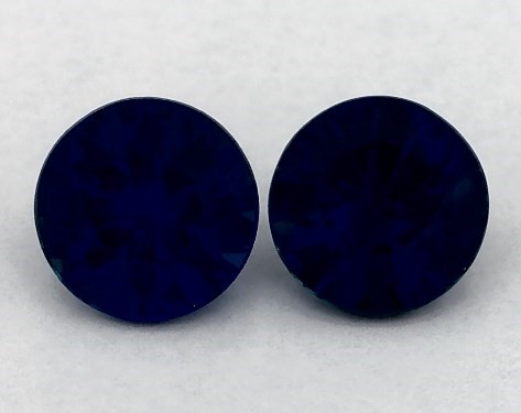  0.89 Carat Blue Sapphire   Round Gemstone Pairs