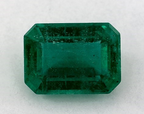 1.50 carat Emerald Natural Green Emerald Three Stone Emerald and Pavé Set Diamond Engagement Ring