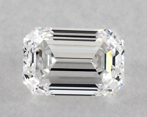 This 0.81 carat emerald diamond D color VVS1 clarity has Very Good proportions and a diamond grading report from GIA