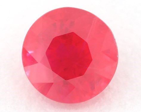 0.85 carat Round Natural Ruby Bypass Engagement Ring