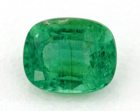 1.59 carat Cushion Natural Green Emerald Octagon Halo Diamond Engagement Ring