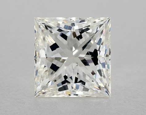 This 3.14 carat princess diamond J color SI1 clarity has Ideal proportions and a diamond grading report from GIA