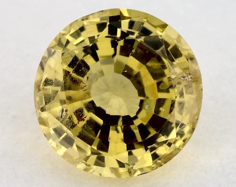2.04 carat Round Natural Yellow Sapphire Cathedral Star Engagement Ring