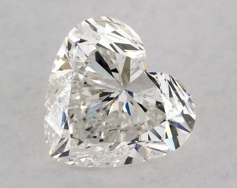 This 1.21 carat heart diamond H color SI2 clarity has Very Good proportions and a diamond grading report from GIA