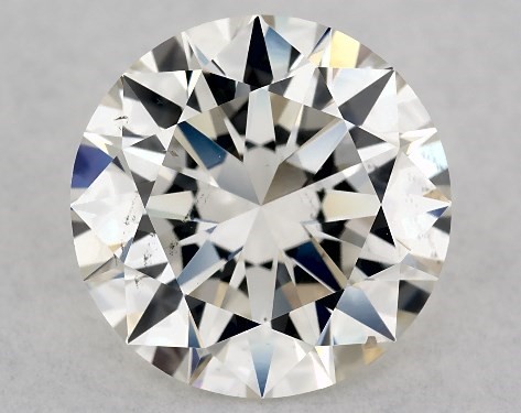 1.59 Carat I-VS2 Excellent Cut Round Diamond Tapered Pavé Engagement Ring