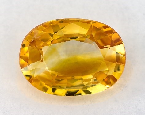  1.32 Carat Yellow Sapphire   Oval gemstones