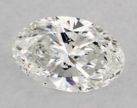 GIA 1.00 Carat H-SI1 Very Good Cut Oval Diamond