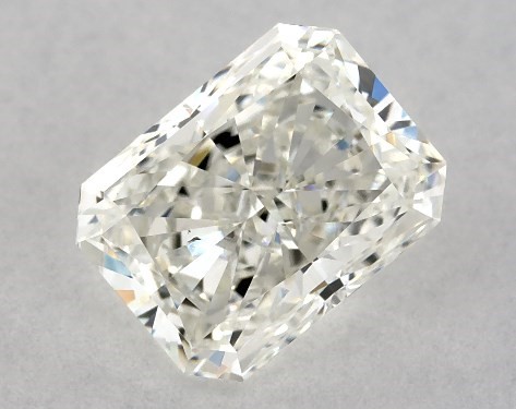 This 1 carat radiant diamond J color VS2 clarity has Ideal proportions and a diamond grading report from GIA