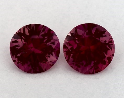 0.97 Carat Pink Sapphire   Round Gemstone Pairs