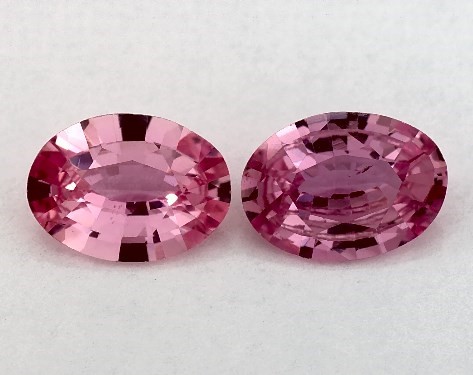  1.39 Carat Pink Sapphire   Oval Gemstone Pairs