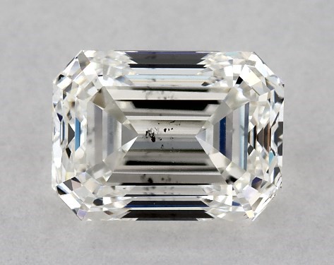  1.00 Carat H SI1  emerald diamond