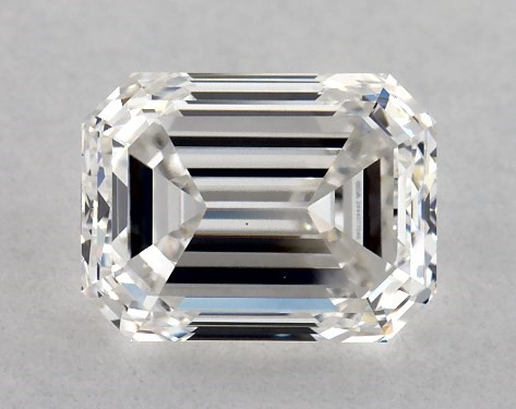 1.25 Carat G-VS1 Emerald Cut Diamond 0.25ct Channel Set Princess Shaped Diamond Engagement Ring