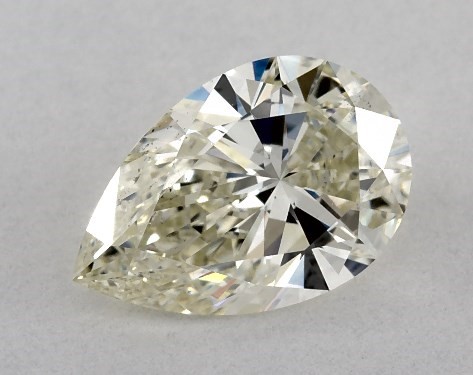 This 1.01 carat pear diamond K color VS2 clarity has Ideal proportions and a diamond grading report from IGI