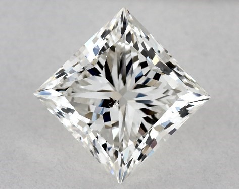  1.00 Carat H SI1 Ideal Cut princess diamond