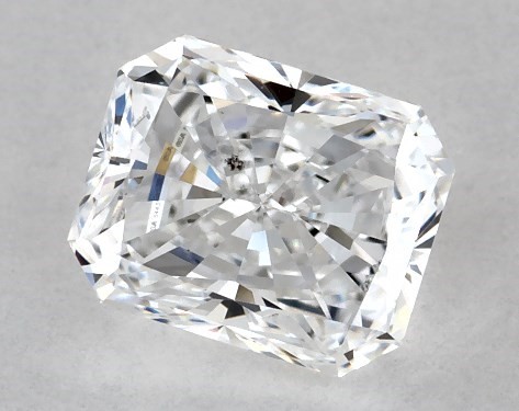 GIA 1.00 Carat D-SI1 Ideal Cut Radiant Diamond