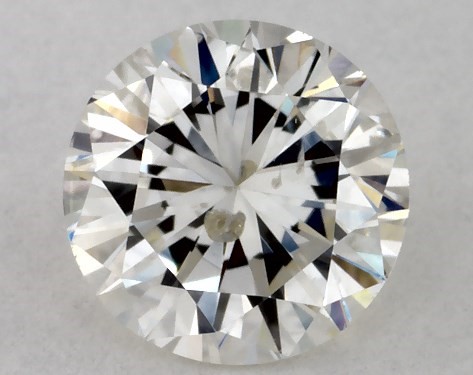 This 0.52 carat round diamond I color I1 clarity has Good proportions and a diamond grading report from GIA