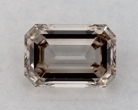  0.61 Carat Brown VS2  emerald diamond