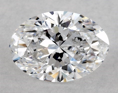 This Lab-Grown diamond 1.03 carat oval D color VVS2 clarity has Ideal proportions and a diamond grading report from GIA