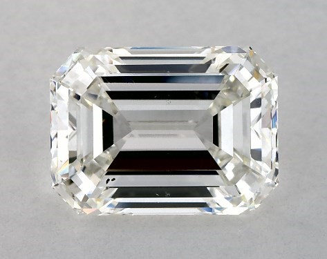 2.81 Carat I-SI1 Emerald Cut Diamond Bow-Tie Channel Set Diamond Engagement Ring