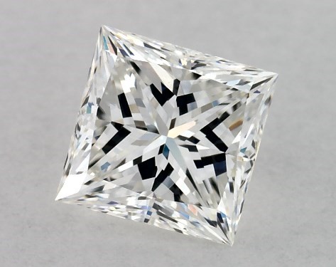 0.89 Carat F-VVS1 Princess Cut Diamond Pavé Crossover Engagement Ring