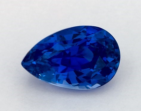 1.58 Carat Pear Blue Sapphire