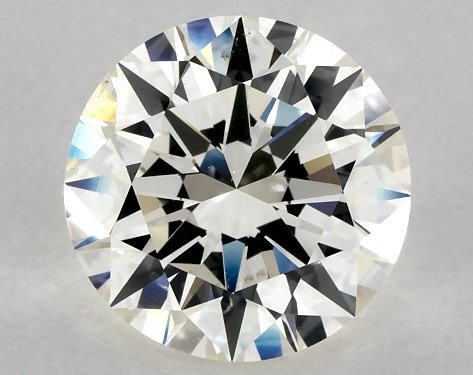 3.01 Carat J-VS2 Excellent Cut Round Diamond Sleek Diamond Engagement Ring