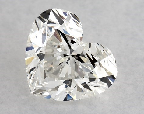 This 1 carat heart diamond G color VS2 clarity has Very Good proportions and a diamond grading report from IGI