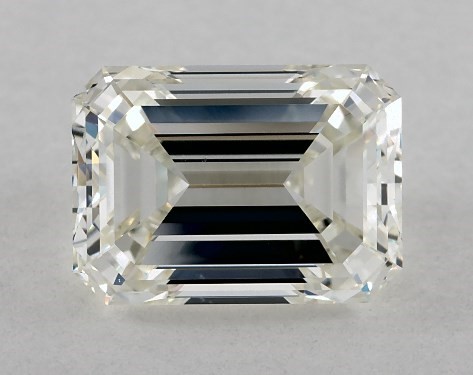 1.86 Carat K-VS1 Emerald Cut Diamond Pavé Set Engagement Ring (Emerald Center)
